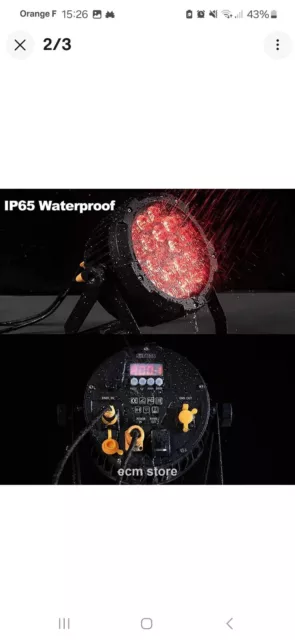 SHEHDS IP65 Waterproof Projecteur DJ LED 18 x 18W RGBWA+UV lampe éclairage scène