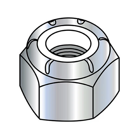 Zoro Select 125Ns 1 1/4-7  Ne Nylon Insert Hex Locknut Zinc