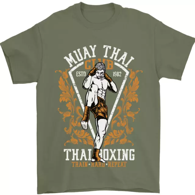 T-shirt da uomo Muay Thai Fighter Warrior MMA arti marziali 100% cotone 3