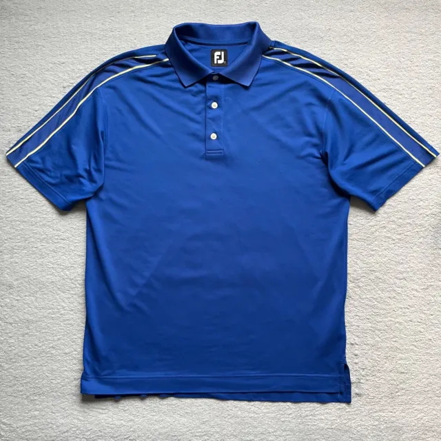 FootJoy Shirt Mens Large Blue Polo Short Sleeve Golf Tennis Outdoor Sport FJ Top