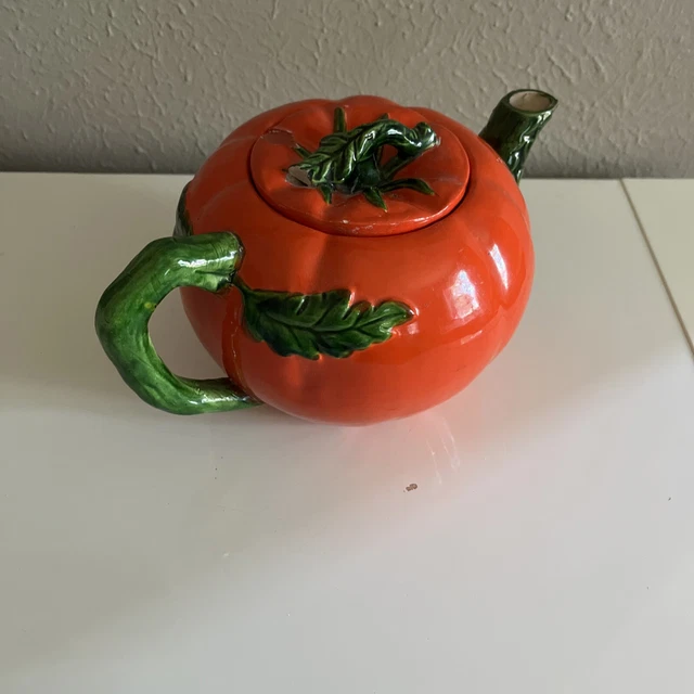 MARUHON WARE MADE in Japan Vintage Tomato / Pumpkin Teapot Tea Pot With