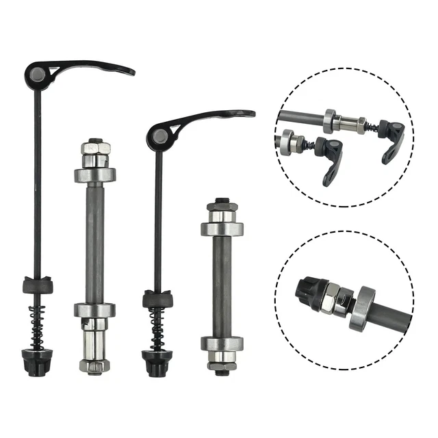 Kit Axe De Moyeu Rapide Pour VTT / Vélo Route - Avant (10,8cm) Et Arrière (14,5cm)