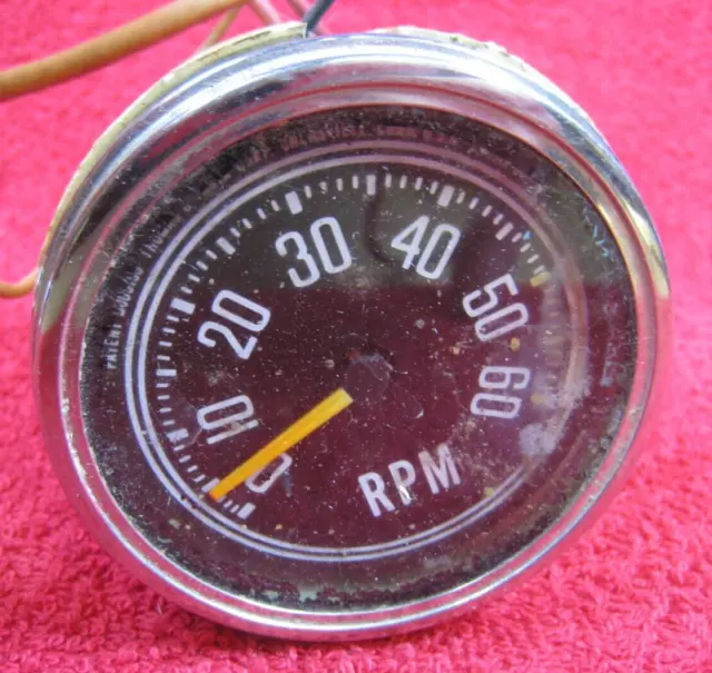 Vintage FARIA 6K Tachometer Accessory Gauge 6,000 RPM UNTESTED