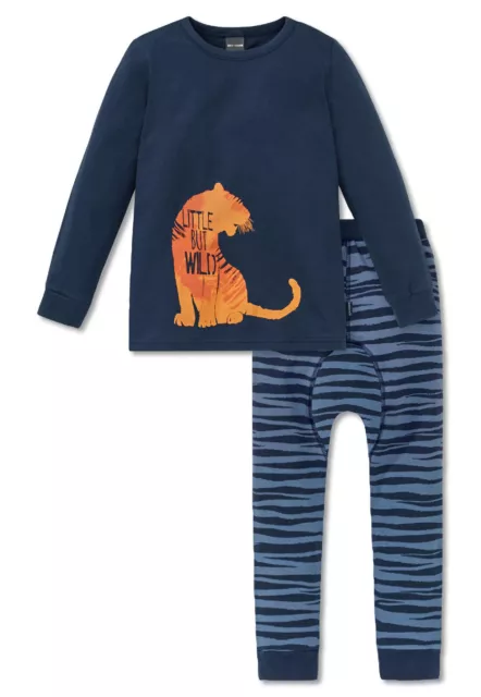 Schiesser Schlafanzug Pyjama Jungen blau Gr.104-140  NEU 161283