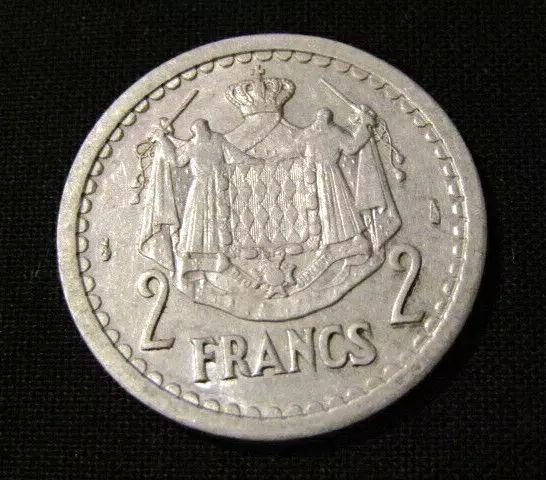 Monaco 1943 ND 2 Francs Coin