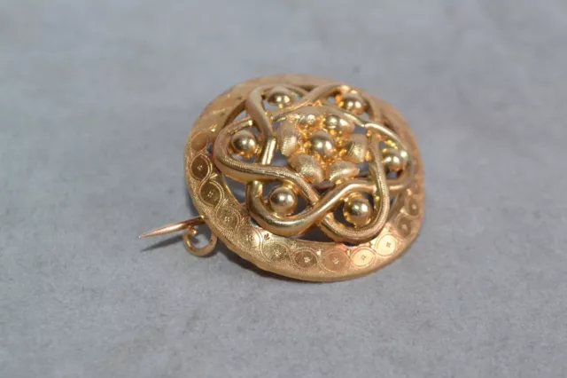XIXè Magnifique broche ancienne en or 18 carats - Tête de cheval - 4,1 grammes