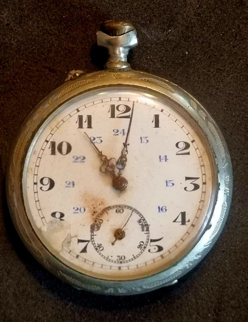 Montre à Gousset Ancienne En Argent De Collection - Modèle Classique Vintage