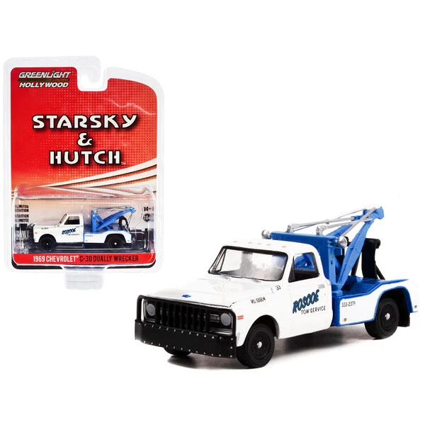 1969 Chevrolet C-30 Dually Wrecker Tow Truck White "Roscoe Tow" "Starsky and ...