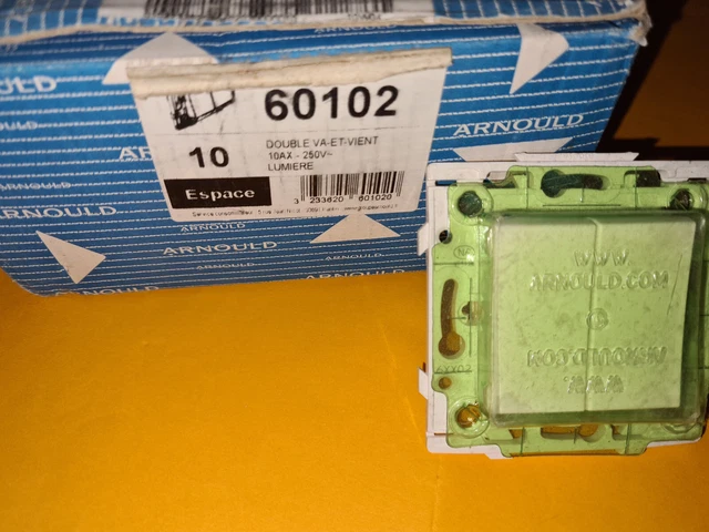 Arnould ESPACE - 60102 - Double Interrupteur Va et Vient - Vente à l'unité