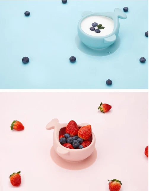 Bola de succión para ballena bebé Firgi linda taza de comida como nueva y rosa productos para K-Baby