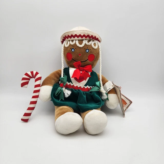 TARGET PLUSH GINGERBREAD Girl Stuffed Christmas Doll Toy 1990 13" Candy