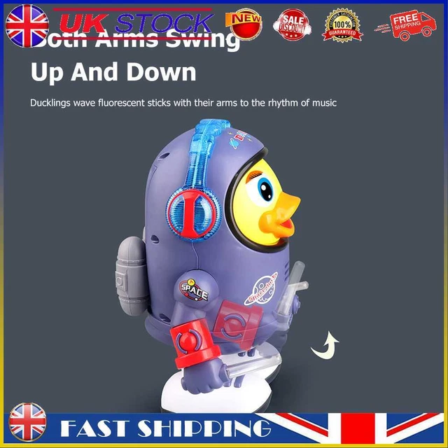 Electric Noisy Duck Toys Movable with Music Light Smooth for Kids Holiday Gifts