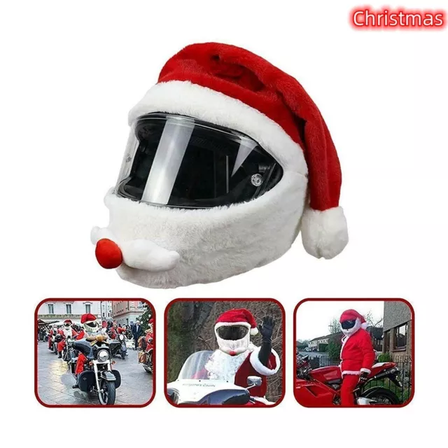 Christmas Santa Claus Costume Hat Motorcycle Helmet Hat Cap Cover Christmas gift