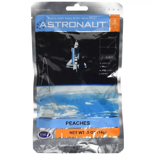 Astronaut Peaches Freeze Dried NASA Space Food Fruit Snack Novelty Gift