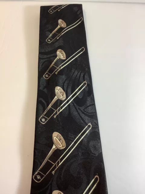 Steven Harris Hand Made Trombone Mens Tie