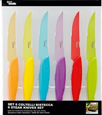 Ausonia Coltelli Per Griglia Arosto Barracuda Line Ausonia Inox  Vintage Nuovo 