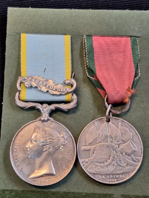 Victorian Crimea Campaign Medal Pair J Law Grenadier Guards