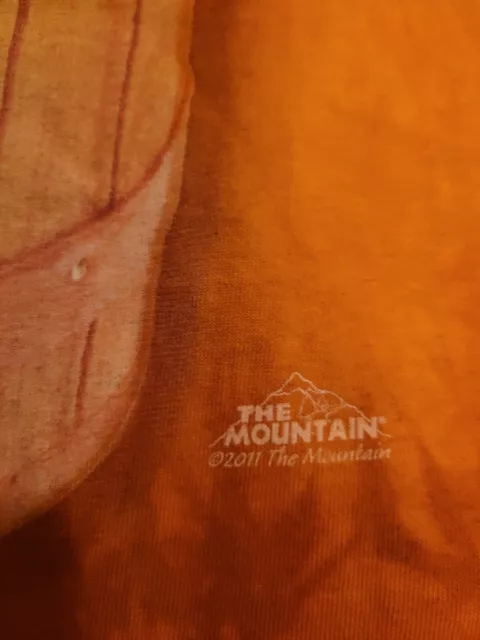 THE MOUNTAIN CAT Orange Tie Dye Short Sleeve T-Shirt Size Large Kitten ...