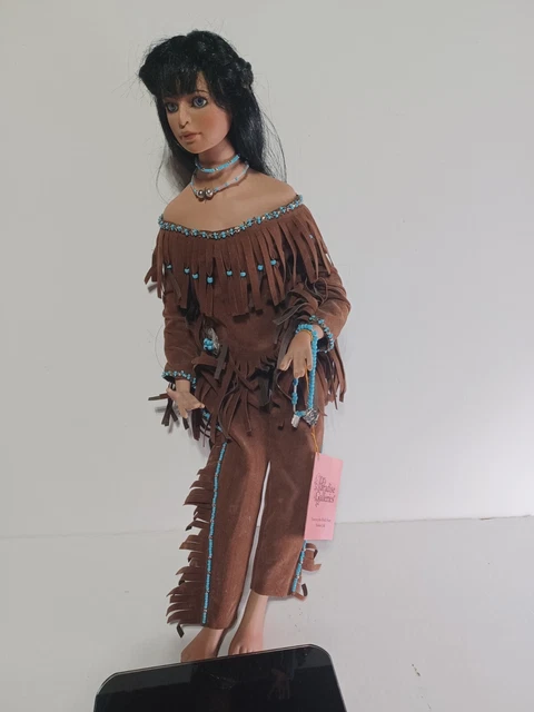 Vintage Native American Indian Doll PARADISE GALLERIES. Aiyana Porcelain Doll.