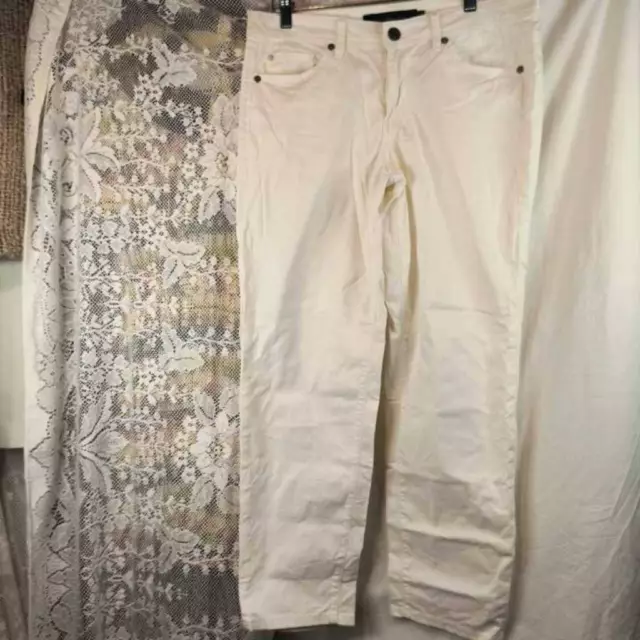 Calvin Klein Jeans Womens Skinny Cropped White Pockets Denim Solid Zipper 10
