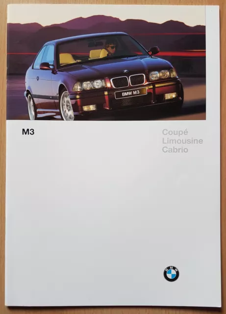 Prospekt BMW M3 Coupé / Limousine / Cabrio  -  E36  - Ausgabe 2/96