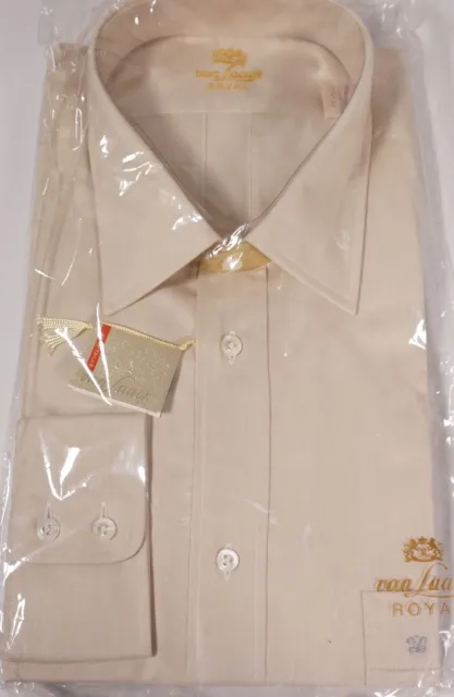 Original van Laack Royal Klassik Herren Hemd Nancy beige Größe 42 langarm in OVP