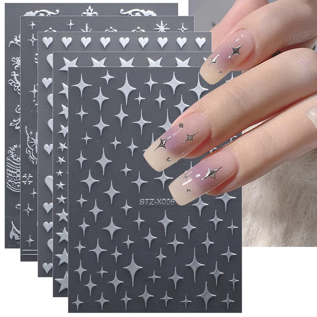 Auiremrti Oster-Nagelsticker Set - 12 Bögen Mit Hasen-Motiven, Selbstklebend Für Gel- & Natur-Nägel