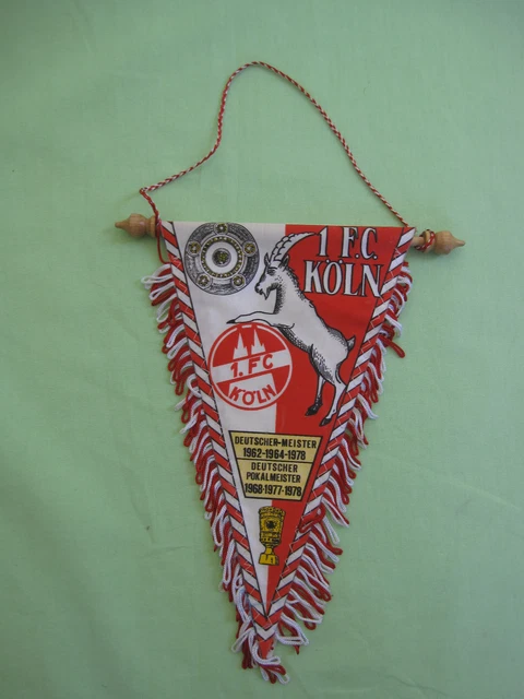 Köln Cologne FC 1980s Fussball Pennant Soccer Football