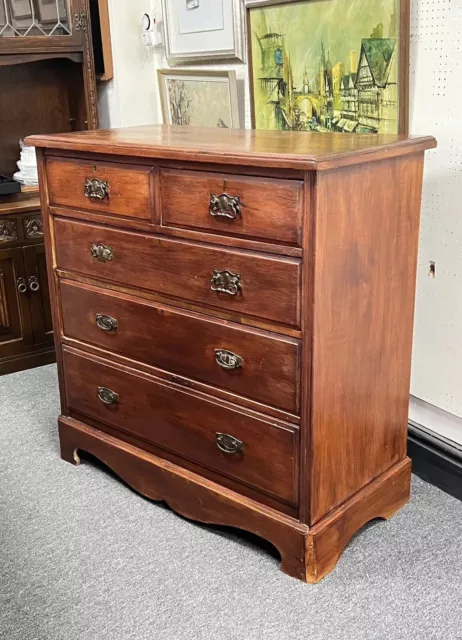 Edwardian Substantial Chest Of 2 Over 3 Large Deep Chest Of Drawers