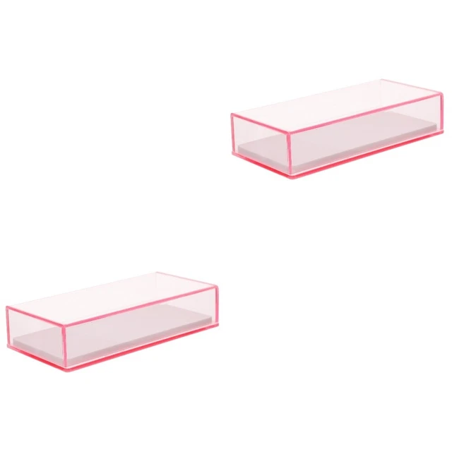 2pcs Organizing Box Box False Lash Packaging Box Acrilic Eyash Storage Porta