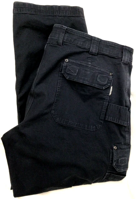 Men's 44X32 DULUTH Flex Fire Hose Relaxed Fit Gray Cargo Work Pants 45507