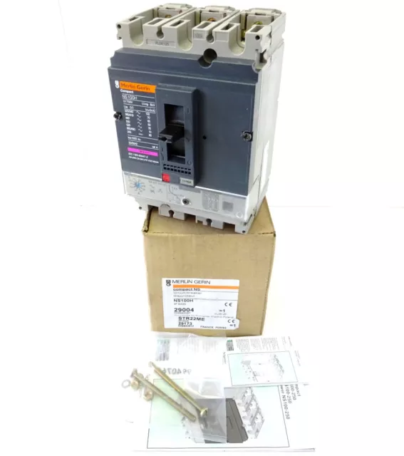 Circuit Breaker MERLIN GERIN NS100H Leistungsschalter Auslösesystem STR22ME 40A