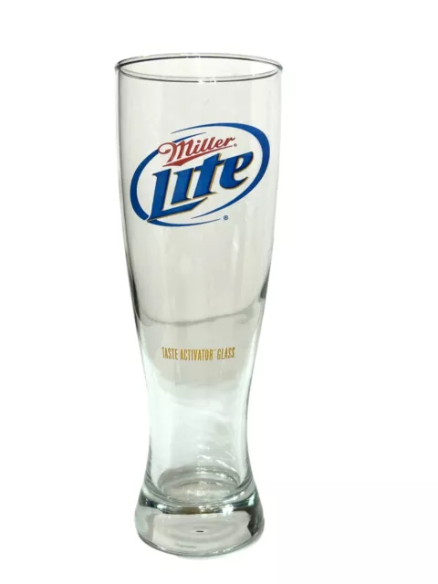 NEW Miller Lite Tall Beer Taste Activator Glass Pint Glass Beer Collectibles