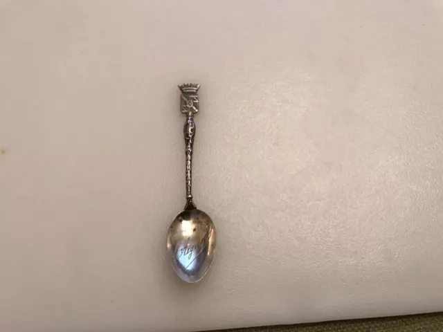 Vintage Saint Aignan w/Crowned Crest Handle Sterling Silver 4 1/8"Souvenir Spoon