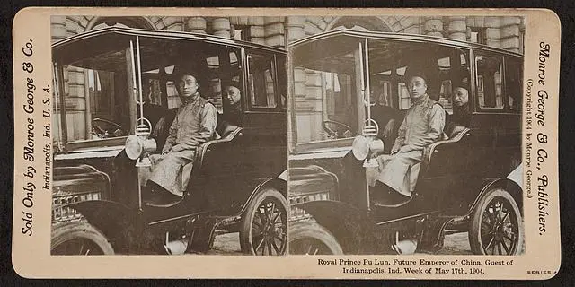 Royal Prince Pu Lun, future emperor of China, guest of Indianapolis - Old Photo