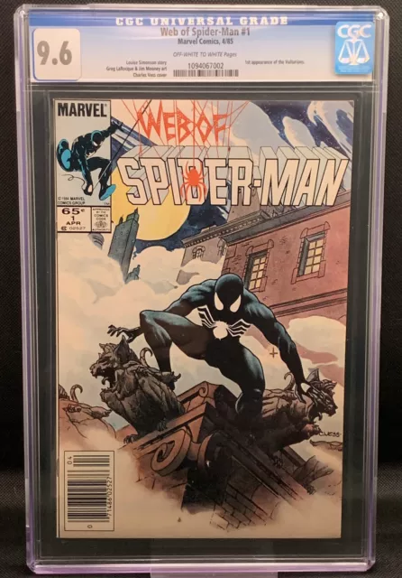 Web of Spider-Man #1 CGC 9.6 - 1985 - Newsstand - White Pages - 2nd Gen Label