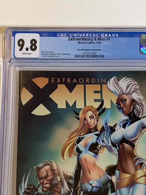 Extraordinary X-Men #1 CGC 9.8 (Jan 2016, Marvel) J Scott Campbell Variant Cover 3