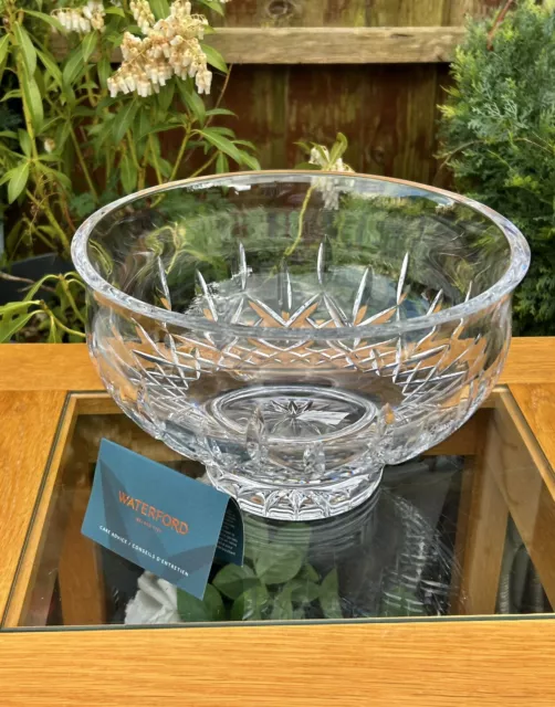 Waterford Crystal Lismore Cut Boxed New 25cm 10 Inch Footed Bowl