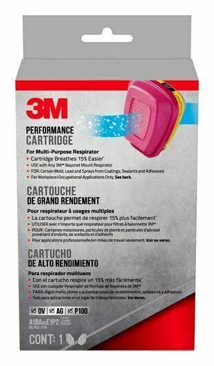 3M Performance Cartucho Filtro A1BAusE1P2 60923H1 60923 NUEVO SELLADO P100