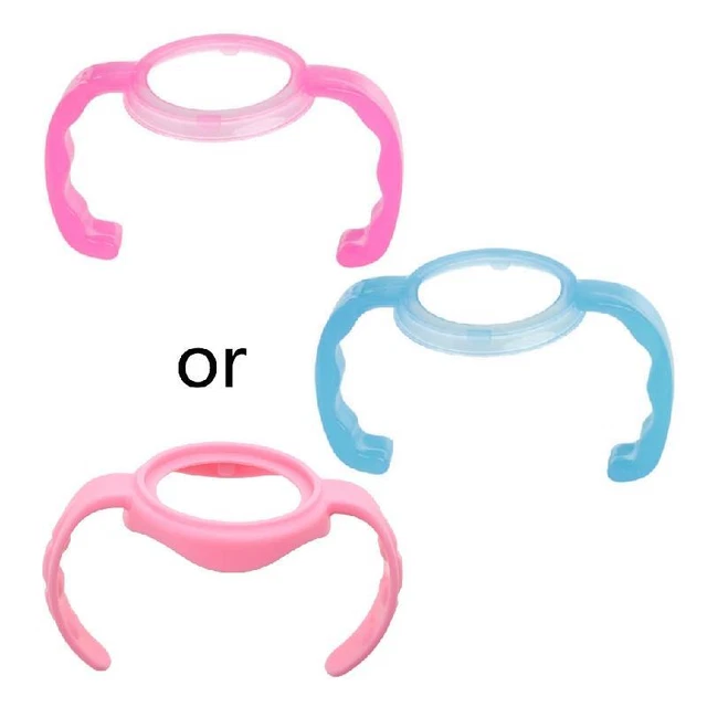 Baby Feeding Bottle Trainer Easy Grip Plastic Handles Holder Bottle Grip