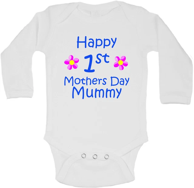 Happy Primo Mummia Di Giorno Di Madri Personalizzati Manica Lunga Bambino Body