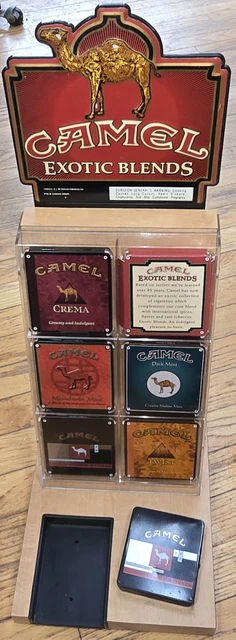 CAMEL EXOTIC BLENDS Cigarette TIN Set Wood Display Box TWIST