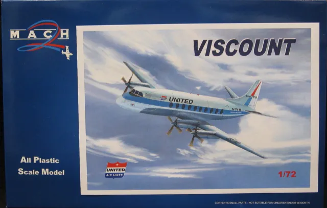 Mach 2 Models 1/72 VICKERS VISCOUNT United Airlines