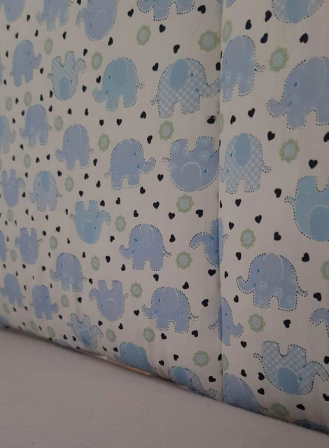 Cushi cunas parachoques cama unisex envolvente completo bebé elefantes nuevo
