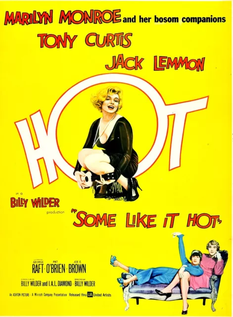 Home Wall Art Print - Vintage Movie Poster - SOME LIKE IT HOT -A4,A3,A2,A1