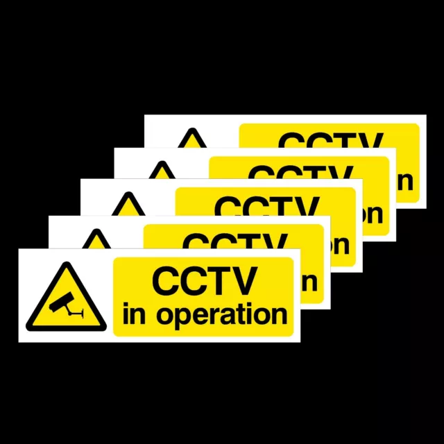 5x CCTV In Operation Window Stickers - All Sizes (MISC2R)