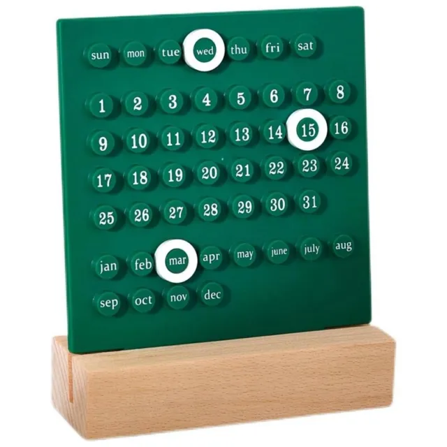 Calendario da Tavolo nel legno Calendario Perpetuo, Regali Unici per la Cas7325