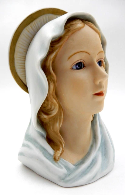VINTAGE ENESCO E-8842 Ceramic Virgin Mary Porcelain Figurine Bust