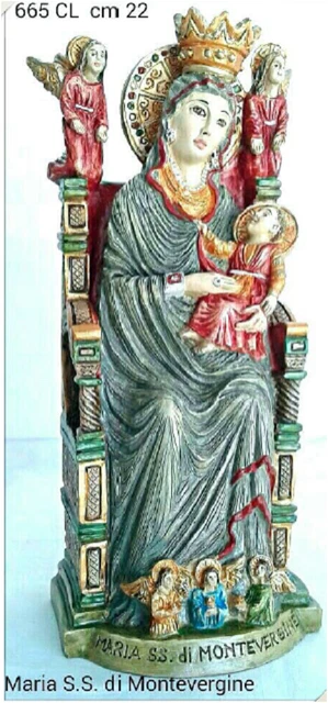 Madonna Di Montevergine - Statue Harz E Marmor Pulverisiert - H. CM 22