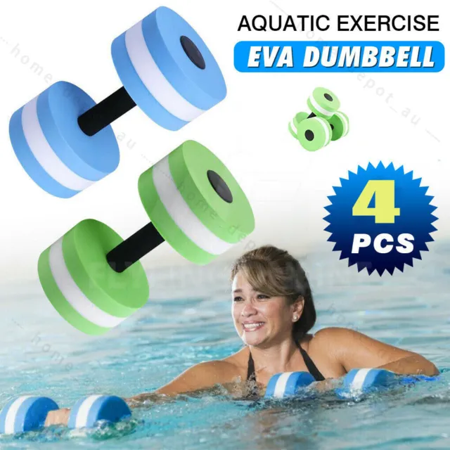 4X Water Dumbbells Aquatic Exercise Dumbells Water Aerobics Workouts Barbells